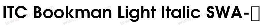 ITC Bookman Light Italic SWA字体转换